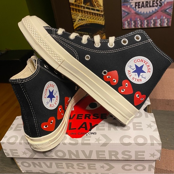 NWT Converse COMME des GARÇONS High Top Sneakers - Picture 2 of 8